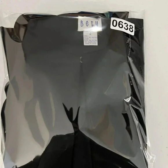 VTG Betu NWT Womens Black 2 Piece Embroidered Blazer 6 Tank Top 8 Career Wear - Picture 16 of 16